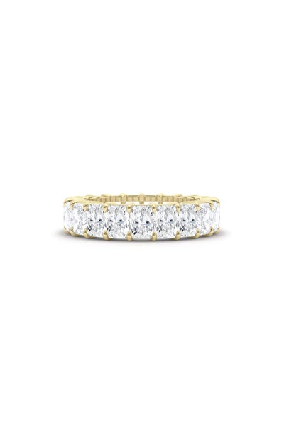 Hautecarat Radiant Cut Lab Created Diamond Eternity Ring In 18k Yellow Gold