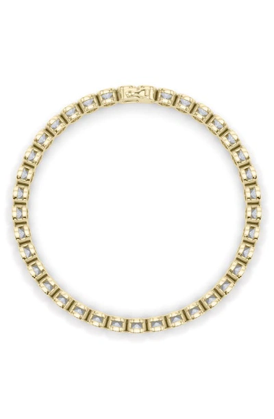 Shop Hautecarat Oval Cut Lab Created Diamond Tennis Bracelet In 18k Yellow Gold