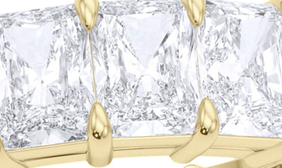 Hautecarat Radiant Cut Lab Created Diamond Eternity Ring In 18k Yellow Gold