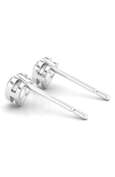 Hautecarat Lab Created Diamond Heart Stud Earrings In 18k White Gold