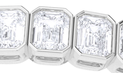 Hautecarat Emerald Cut Lab Created Diamond Tennis Bracelet In 18k White Gold