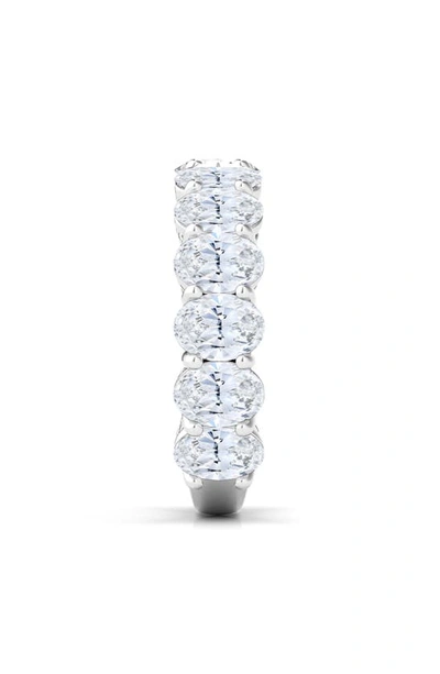 Shop Hautecarat 3/4 Oval Cut Lab Created Diamond Eternity Ring In 18k White Gold