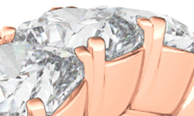 Shop Hautecarat Cushion Cut Lab Created Diamond Eternity Ring In 18k Rose Gold