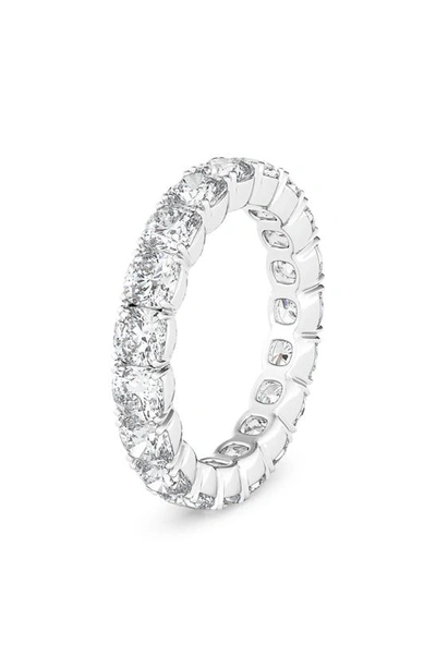 Shop Hautecarat Cushion Cut Lab Created Diamond Eternity Ring In 18k White Gold