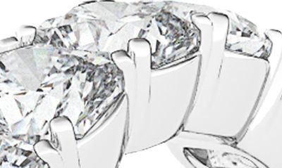 Shop Hautecarat Cushion Cut Lab Created Diamond Eternity Ring In 18k White Gold