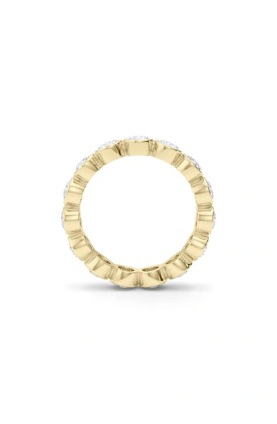 Shop Hautecarat Round Cut Lab Created Diamond Eternity Ring In 18k Yellow Gold