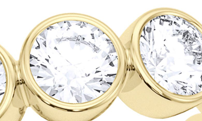 Hautecarat Round Cut Lab Created Diamond Eternity Ring In 18k Yellow Gold