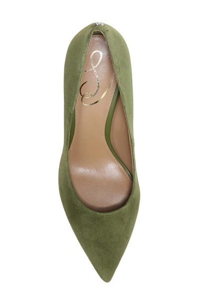 Shop Sam Edelman Hazel Pointed Toe Pump In Dried Thyme