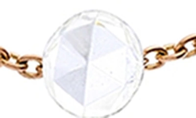 Shop Sethi Couture Rose-cut Diamond Pendant Necklace In Rose Gold/ Diamond