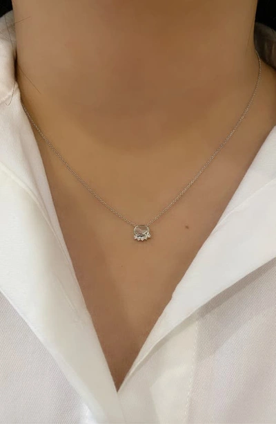Shop Sethi Couture The Bethany Diamond Pendant Necklace In White Gold