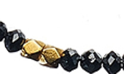 Sethi Couture Black Diamond Beaded Necklace In Black Diamond