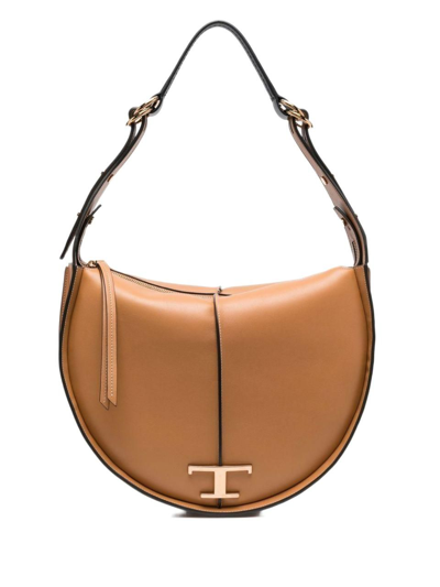 Shop Tod's Women's  Brown Leather Shoulder Bag