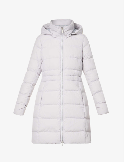 Shop Canada Goose Women's Moonstone Grey-pdl Gris Aurora Hooded Shell-down Jacket