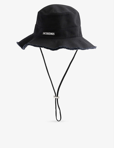 Jacquemus Womens Black Le Bob Artichaut Cotton-twill Sun Hat In Black