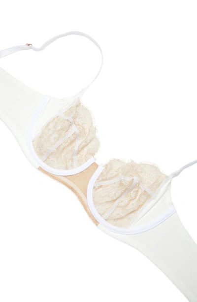 Skarlett Blue Entice Underwire Full Coverage Bra In White / Nylon