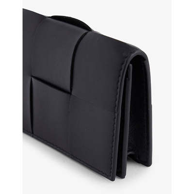 Bottega Veneta Intrecciato Leather Wallet In Black