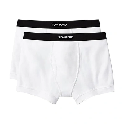Shop Tom Ford Set Of Two Boxers With Logo In Black White