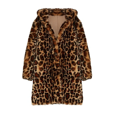 Shop Yves Salomon Leopard Print Coat