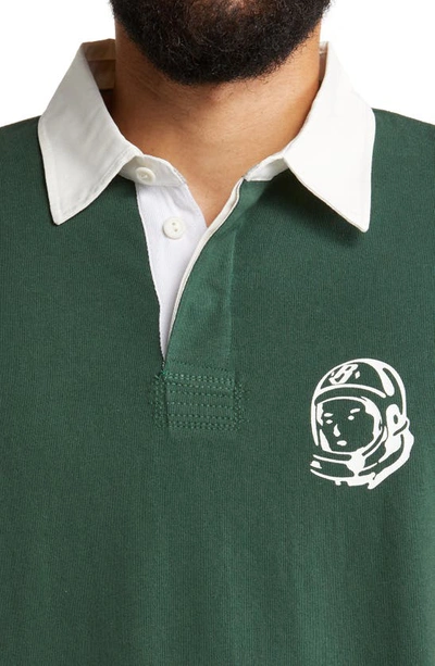 Billionaire Boys Club North Star Rugby Stripe Long Sleeve Polo In Pineneedle
