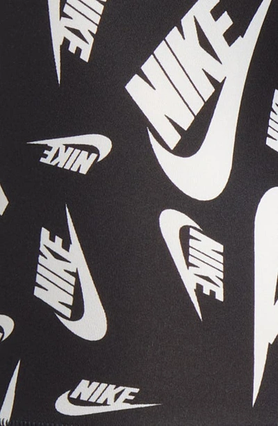 Shop Nike Dri-fit Essential Micro Boxer Briefs In Shoebox Print Black