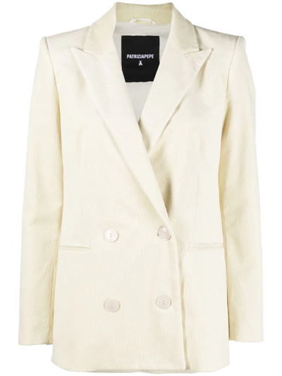 boot Structureel Verstikkend Patrizia Pepe Double-breasted Blazer In White | ModeSens