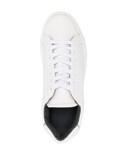 Shop Fabiana Filippi Low-top Lace-up Sneakers In Weiss