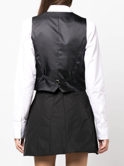The Frankie Shop Gelso Grain De Poudre And Satin Vest In Grey