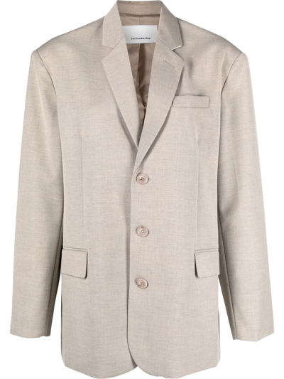 Shop The Frankie Shop Gelso Oversized Blazer In Neutrals