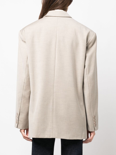 The Frankie Shop Neutral Gelso Oversized Blazer In Neutrals