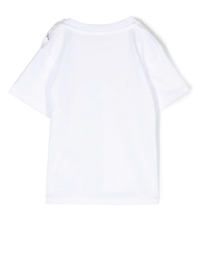 Shop Palm Angels Logo-print Cotton T-shirt In Weiss