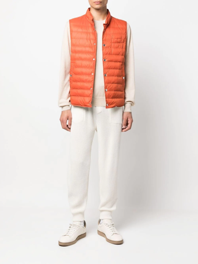 Brunello Cucinelli Drawstring Cashmere Track Pants In White