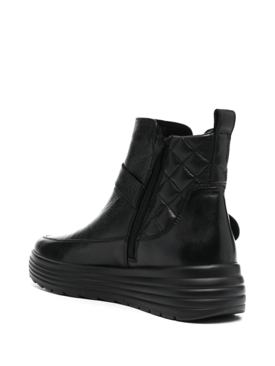 Geox Phaolae Leather Ankle Boots In Black | ModeSens