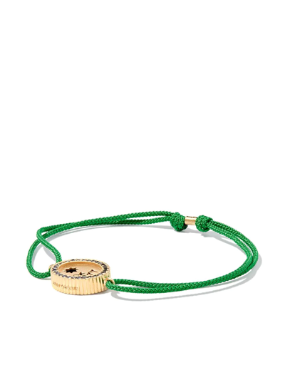 Shop Luis Morais 14kt Yellow Gold Palm Tree Charm Cord Bracelet