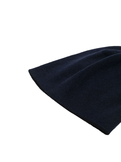 Shop Moorer Fine-knit Cashmere Hat In Blau