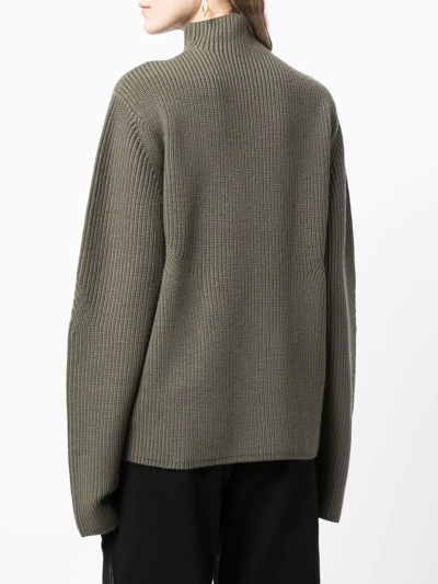 Shop Dion Lee Traveling Zip-up Cardigan In Green
