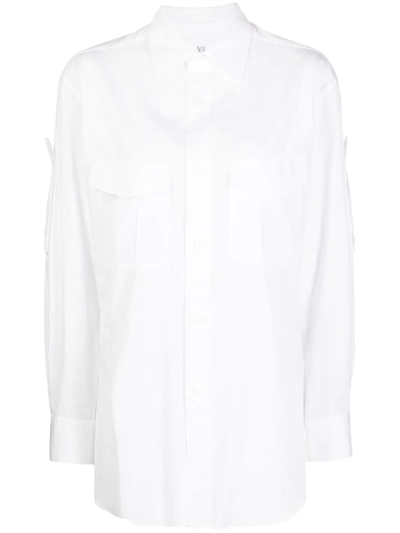 Shop Y's Pocket Cotton Shirt In Weiss