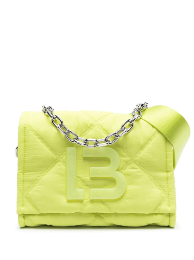 Quilted Logo-plaque Crossbody Bag In Green