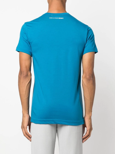 Shop Comme Des Garçons Shirt Crew Neck T-shirt In Blue