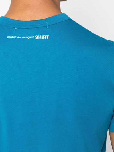 Shop Comme Des Garçons Shirt Crew Neck T-shirt In Blue