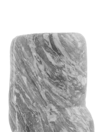 Bloc Studios Fatroll Marble Vase In Grau
