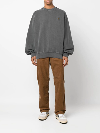Carhartt Vulcan Garment-dyed Sweatshirt In Grau