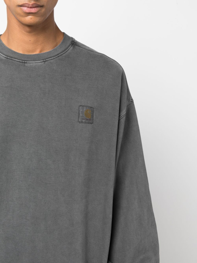 Carhartt Vulcan Garment-dyed Sweatshirt In Grau