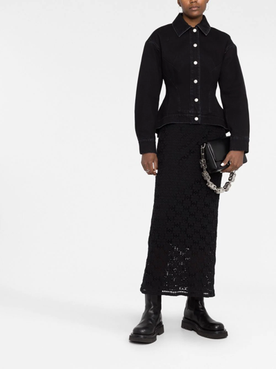 Alexander Mcqueen Denim Jacket In Black