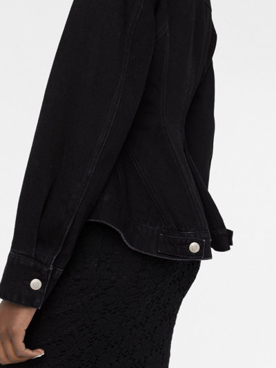 Alexander Mcqueen Denim Jacket In Black