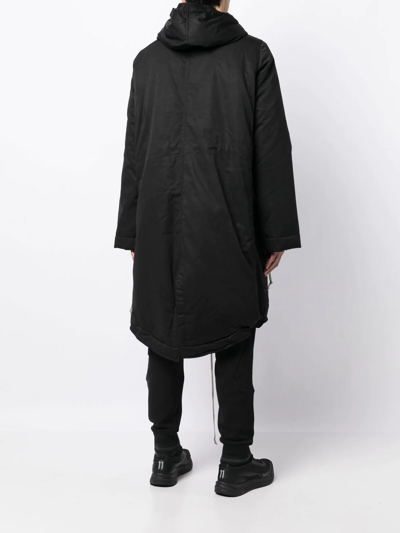 Rick Owens Drkshdw Zip-up Padded Parka In Black