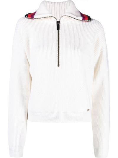 Shop Sonia Rykiel Wool Zipped Jumper In Nude