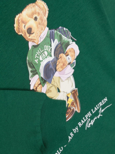Shop Ralph Lauren Polo Bear Long-sleeve T-shirt In Green