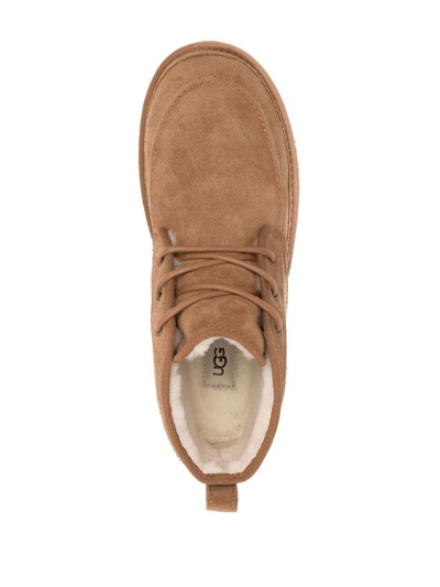 Ugg Neumel Lace Up Shoes In Leather Color Suede In Braun