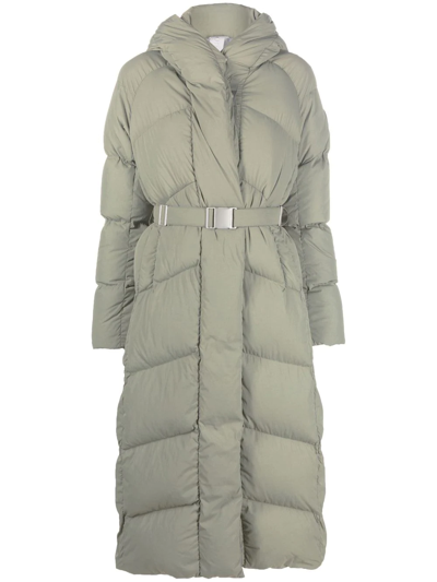 Shop Canada Goose Marlow Belted Puffer Coat In Green