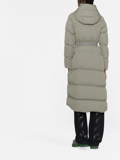 Shop Canada Goose Marlow Belted Puffer Coat In Green
